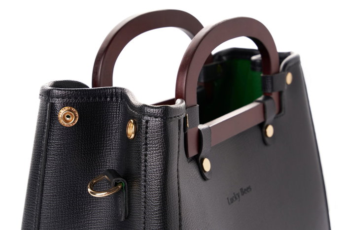 Lucky Bees Bolso de Mano Negro